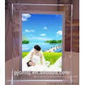 2016wholesale Кристалл стеклянная фоторамка для украшения подарков или сувениры, 3D лазерная гравировка